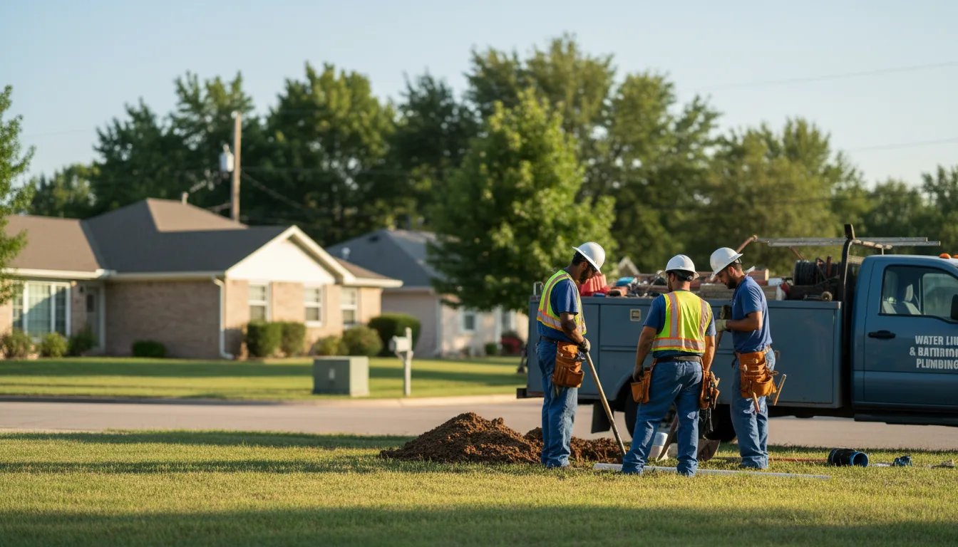 Residential water line and bathroom plumbing service in Rudd, IA